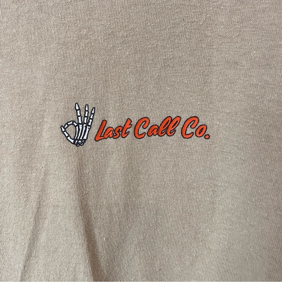 Last Call Co. No Worries Grim Reaper Graphic T-Shirt Tan Size XXL - Picture 4 of 7